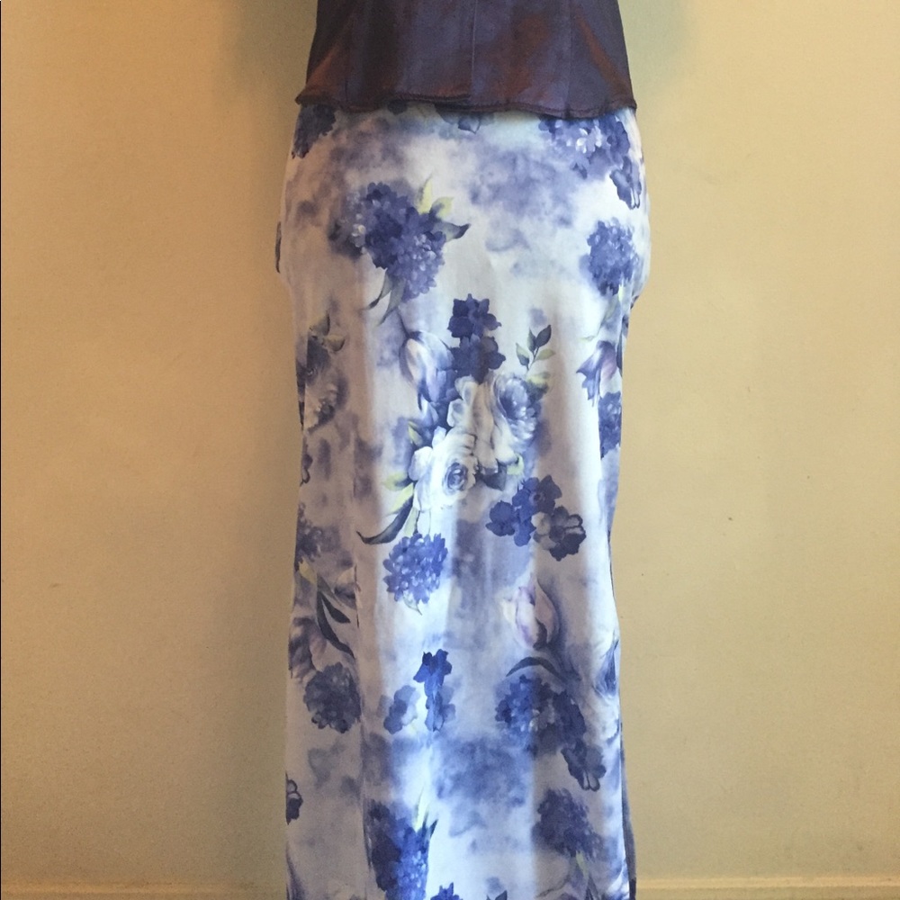 Ultra Flirt Floral Lavender Print Skirt Small